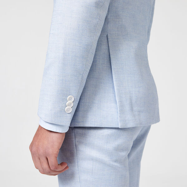 Slim Stretch Textured Tailored Jacket, Blue, hi-res